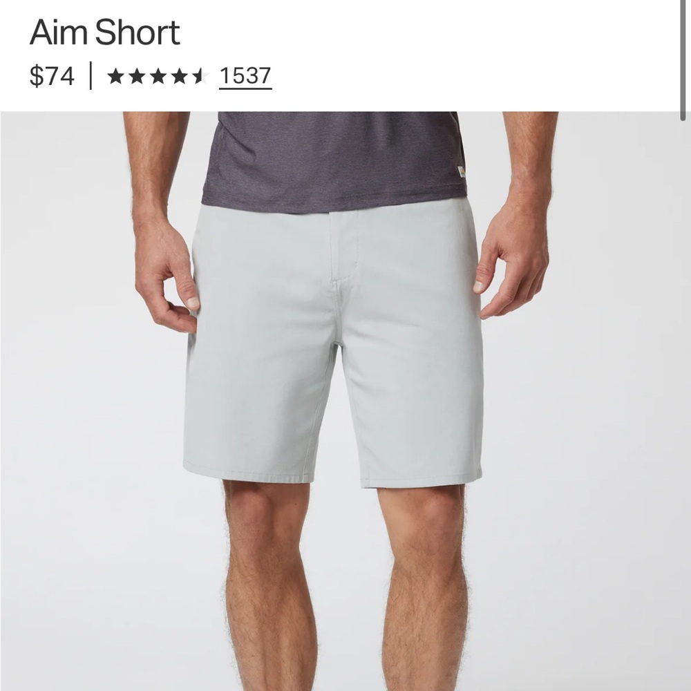 Vuori Aim Shorts NWT